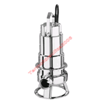 EBARA Submersible Electric Pump Waste Water DW75 0,75Hp 0,55kW 3x400V 50Hz 10 m Cable Single-Channel in AISI 304 Stainless Steel 50 mm Solid Part Passage