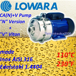 Lowara pompa centrifuga bigirante CA70/34N+V 0,9Kw 1,2Hp realizzata in AISI316 tenuta meccanica in FPM alimentazione 3x230/400V 50Hz IE3