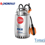 Pompe de relevage vide cave Pedrollo RXm2 Automatique Inox adapte à l'eau de pluie 0,37kW évacuation vidage MONOPHASE