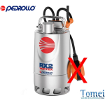Pedrollo RX-VORTEX Tauchmotorpumpen für Schmutzwasser RX 5/4010mt 1,1kW 1,5HP Drei Phasen Kable 10m