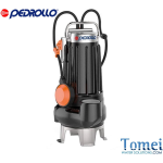 Pedrollo MC /45 "DOUBLE-CHANNEL" Submersible pump for sewage water MCm 10/45 with Float Switch 0,75kW 1Hp Mono-phase 230V Cast Iron Pump body Stainless Steel AISI 304 DOUBLE-CHANNEL Impeller Cable 10m