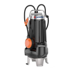 Pedrollo MC /45 "DOUBLE-CHANNEL" Submersible pump for sewage water MCm 15/45 with Float Switch 1,1kW 1,5Hp Mono-phase 230V Cast Iron Pump body Stainless Steel AISI 304 DOUBLE-CHANNEL Impeller Cable 10m