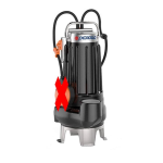 Pedrollo MC /45 "DOUBLE-CHANNEL" Submersible pump for sewage water MC 15/45 1,1kW 1,5Hp Three-phase 400V Cast Iron Pump body Stainless Steel AISI 304 DOUBLE-CHANNEL Impeller Cable 10m
